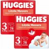 Huggies Little Movers nohavičky 4-9kg Midi 3 (156ks) Huggies Huggies Little Movers nohavičky 4-9kg Midi 3 (156ks) Huggies