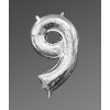 Nafukovací balón 81cm číslo 9 strieborný Nafukovací balón 81cm číslo 9 strieborný
