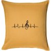 Moje srdce bije pre hudbu - Vankúš 50x50 - 50x50 - Vrátane výplne ( Zlatožltá ) Moje srdce bije pre hudbu - Vankúš 50x50 - 50x50 - Vrátane výplne ( Zlatožltá )
