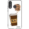 Picasee silikónový čierny obal pre Huawei P30 Lite - Cute coffee Picasee silikónový čierny obal pre Huawei P30 Lite - Cute coffee