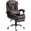 Otočné kancelárske kreslo s podnožkou a bedrovou opierkou, HNEDÉ GIOSEDIO Otočné kancelárske kreslo s podnožkou a bedrovou opierkou, HNEDÉ GIOSEDIO