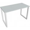 Pracovný stôl UNI O, 120x75,5x60 cm, sivá/biela Pracovný stôl UNI O, 120x75,5x60 cm, sivá/biela