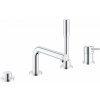 GROHE Concetto 4-otvorová páková batéria na okraj vane, s rozetami, vyloženie výtoku 220 mm, chróm, 19576002 GROHE Concetto 4-otvorová páková batéria na okraj vane, s rozetami, vyloženie výtoku 220 mm, chróm, 19576002