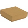 Darčeková krabička s vekom 150x150x50/40 mm, hnedá - kraft Darčeková krabička s vekom 150x150x50/40 mm, hnedá - kraft