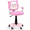 Otočné kreslo kancelárska, ružová, pre mládež, k písaciemu stolu, pre dievča - model KITTY Otočné kreslo kancelárska, ružová, pre mládež, k písaciemu stolu, pre dievča - model KITTY