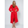 Dlhý župan Diana červený s kapucňou 5XL Dlhý župan Diana červený s kapucňou 5XL