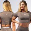 Nebbia Dámske tričko Power Her Seamless Short Sleeve Top 891 Light Brown Ash