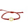 Šperky VIA Zlatý náramok s červenou šnúrkou - D - SVN4 Šperky VIA Zlatý náramok s červenou šnúrkou - D - SVN4