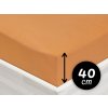 Jersey napínacie prestieradlo na extra vysoký matrac JR-022 Okrové 100 x 200 - výška 40 cm Jersey napínacie prestieradlo na extra vysoký matrac JR-022 Okrové 100 x 200 - výška 40 cm