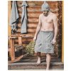 EVEI Set do sauny pánsky, sivý, bavlna - kilt a klobúk do sauny EVEI Set do sauny pánsky, sivý, bavlna - kilt a klobúk do sauny