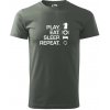 Eat sleep play - šach - Klasické pánske tričko vyššej gramáže - L ( Tm. bridlica (šedozelená) ) Eat sleep play - šach - Klasické pánske tričko vyššej gramáže - L ( Tm. bridlica (šedozelená) )