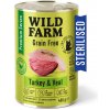 WILD FARM Prémiové krmivo bez obilnín s morčacím a teľacím mäsom 400 g - krmivo bez obilnín pre sterilizované mačky WILD FARM Prémiové krmivo bez obilnín s morčacím a teľacím mäsom 400 g - krmivo bez obilnín pre sterilizované mačky