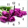 Nástenné sklenené hodiny Tulipány 30x30 cm Nástenné sklenené hodiny Tulipány 30x30 cm