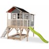 Domček cédrový na pilieroch Loft 550 Grey Exit Toys veľký s vodeodolnou strechou pieskoviskom a 1,75 m šmykľavkou sivý Domček cédrový na pilieroch Loft 550 Grey Exit Toys veľký s vodeodolnou strechou pieskoviskom a 1,75 m šmykľavkou sivý
