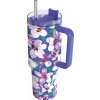 Termohrnček so slamkou Quokka Stream Flower Dusk, 1,2 l Termohrnček so slamkou Quokka Stream Flower Dusk, 1,2 l