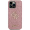 Guess PU Fixed Glitter 4G Metal Logo iPhone 15 Pro Max, ružové