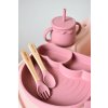 Malý Ježko Silikónový jedálenský set pre deti DÚHA - Old Rose pridať pohárik: + pohárik Honey Cup, Vyberte si príbor: Drevený príbor MINI Malý Ježko Silikónový jedálenský set pre deti DÚHA - Old Rose pridať pohárik: + pohárik Honey Cup, Vyberte si príbor: Drevený príbor MINI