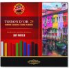 KOH-I-NOOR, Sada mäkkých pastelov TOISON DOR, 24 ks KOH-I-NOOR, Sada mäkkých pastelov TOISON DOR, 24 ks