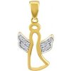 Silvego Zlatý prívesok anjel Michael s Brilliance Zirconia v krídlach QR026PGY Silvego Zlatý prívesok anjel Michael s Brilliance Zirconia v krídlach QR026PGY