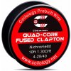 Coilology špirálky Quad-Core Fused Clapton Ni80 odporový drôt 3m 1,3ohm Coilology špirálky Quad-Core Fused Clapton Ni80 odporový drôt 3m 1,3ohm