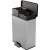 Odpadkový koš Curver Deco Bin Duo 26 l + 26 l stříbrný Odpadkový koš Curver Deco Bin Duo 26 l + 26 l stříbrný