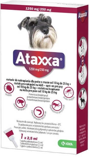 Ataxxa spot-on Dog L 10-25 kg 1250/250 mg 1 x 2,5 ml