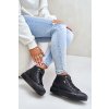 Big Star Insulated women's sneakers with stitching čierna