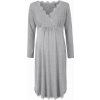 Bellybutton Maternity tehotenské šaty midi dlhý rukáv sivé