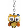 Kovový prívesok na batoh / kľúče sova, strom života - horčicová sova Kovový prívesok na batoh / kľúče sova, strom života - horčicová sova
