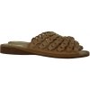 Dámske kožené hnedé prepletané papuče DAISY Dámske kožené hnedé prepletané papuče DAISY