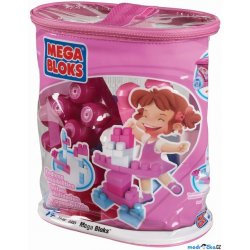 Megabloks ružové kocky vo vrecúšku 24