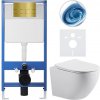 CERANO - Kompletný podomietkový WC set Lite/Cesso - biela lesklá - WC tlačidlo Line. zlatá - predstenová inštalácia - 49x36 cm CERANO - Kompletný podomietkový WC set Lite/Cesso - biela lesklá - WC tlačidlo Line. zlatá - predstenová inštalácia - 49x36 cm