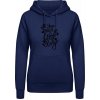AWDis Hoodie Mikina - Dizajn s nápisom Pes a Láska - Oxfordská modrá - M - Dámske AWDis Hoodie Mikina - Dizajn s nápisom Pes a Láska - Oxfordská modrá - M - Dámske