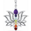 Nefertitis Čakrový prívesok rhodiovaný Kvet lotosu striebro Ag 925 NF37736 - 3 cm, 6,4 g Nefertitis Čakrový prívesok rhodiovaný Kvet lotosu striebro Ag 925 NF37736 - 3 cm, 6,4 g