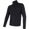 Sensor MERINO UPPER pánská mikina celozip černá