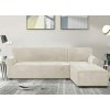 Strečový elastický plyšový poťah na trojmiestnu rohovú pohovku BestBerg / pravá / krémová Strečový elastický plyšový poťah na trojmiestnu rohovú pohovku BestBerg / pravá / krémová
