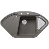 Blanco Delta II s excentrom, s nerezovou miskou - Sivá vulkán Blanco Delta II s excentrom, s nerezovou miskou - Sivá vulkán