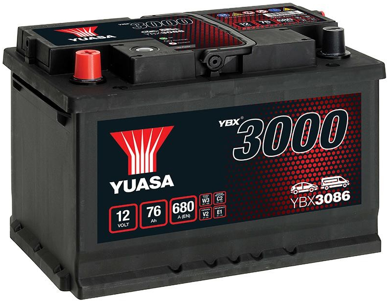 Yuasa YBX3000 12V 75Ah 650A YBX3086