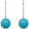 Eppi Tyrkys v strieborných visiacich náušniciach Zodico E36708