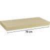 STILISTA VOLATO 31061 Nástenná polica - svetlé drevo 70 cm STILISTA VOLATO 31061 Nástenná polica - svetlé drevo 70 cm