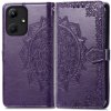 Peňaženkové puzdro Embossing Pattern Mandala Flower fialové – Infinix Hot 30i Peňaženkové puzdro Embossing Pattern Mandala Flower fialové – Infinix Hot 30i