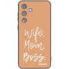 Picasee silikonový černý obal pro Samsung Galaxy S25 FE 5G - Boss Mama Picasee silikonový černý obal pro Samsung Galaxy S25 FE 5G - Boss Mama