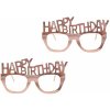 Godan Papierové okuliare happy birthday ružovo-zlaté 4 ks Godan Papierové okuliare happy birthday ružovo-zlaté 4 ks