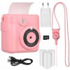Digitálny instantný fotoaparát ružová súprava 32GB zadná tlač Digitálny instantný fotoaparát ružová súprava 32GB zadná tlač