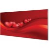 Nástenný panel Červené srdce pozadia 100x50 cm Nástenný panel Červené srdce pozadia 100x50 cm