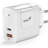 Genius Síťový adaptér 65W, 2 porty, USB-C, USB-A, PD-65AC Genius Síťový adaptér 65W, 2 porty, USB-C, USB-A, PD-65AC