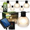 Záhradná solárna girlanda 10x LED dekoratívne svetielka 4, 7m 3000K teplá PERLA Lumiled Záhradná solárna girlanda 10x LED dekoratívne svetielka 4, 7m 3000K teplá PERLA Lumiled