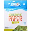 Dekoračný papier A4 Holografický zelený 250 g, sada 10 ks Dekoračný papier A4 Holografický zelený 250 g, sada 10 ks