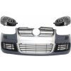 KITT Front Bumper with Headlights suitable for VW Golf V 5 (2003-2007) Jetta (2005-2010) R32 Look Brushed Aluminium Look Grille KITT Front Bumper with Headlights suitable for VW Golf V 5 (2003-2007) Jetta (2005-2010) R32 Look Brushed Aluminium Look Grille