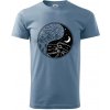 Yin & Yang hory a moře - Klasické pánske tričko vyššej gramáže - 4XL ( Denim ) Yin & Yang hory a moře - Klasické pánske tričko vyššej gramáže - 4XL ( Denim )